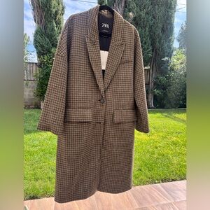 Zara Checkered  Coat